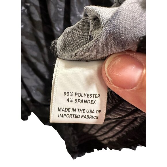 👗 2/$30 👗 Blue Brushstroke Hues Cold Shoulder Blouse with Cinched Waist sz S - Picture 10 of 10